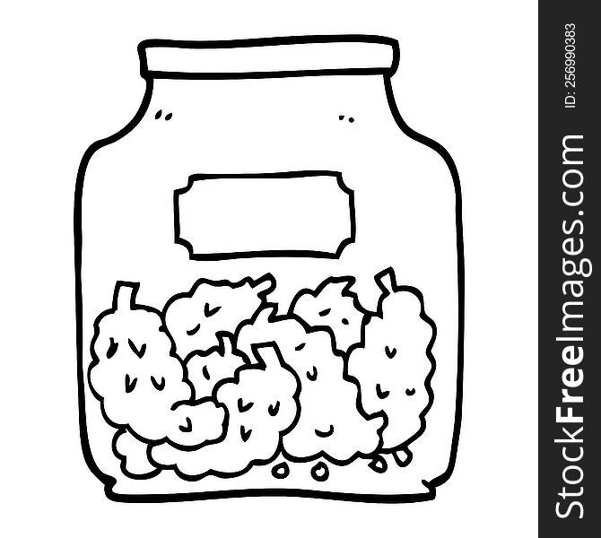 black and white cartoon cannabis dispensary jar