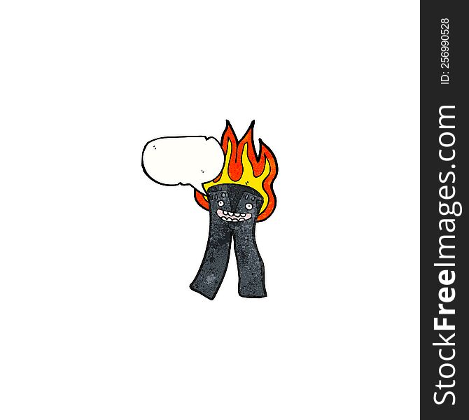 cartoon burning trousers