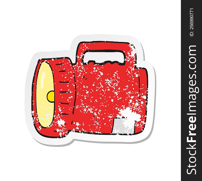 retro distressed sticker of a cartoon torch