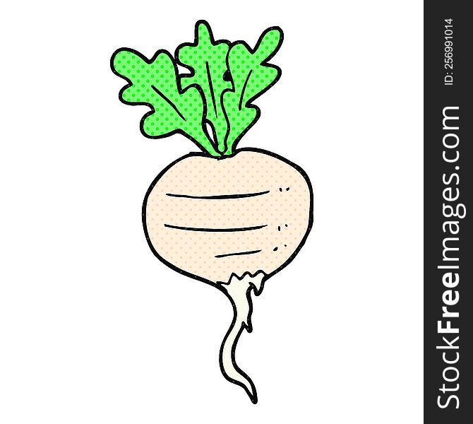 freehand drawn cartoon turnip