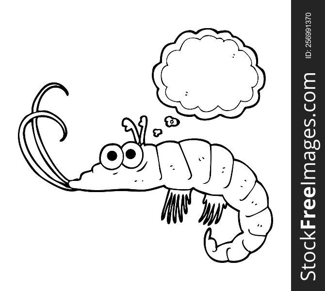 Thought Bubble Cartoon Shrimp
