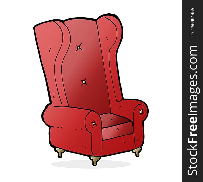 Cartoon Old Armchair