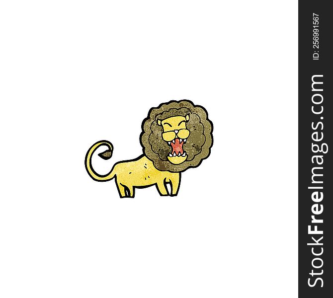 cartoon roaring lion