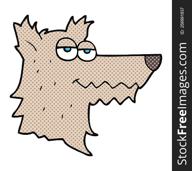 Cartoon Wolf Head