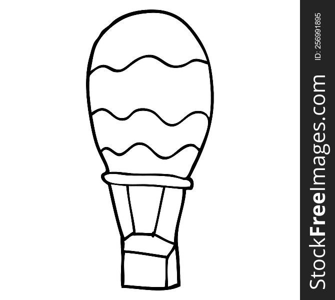 Line Drawing Cartoon Hot Air Balloon