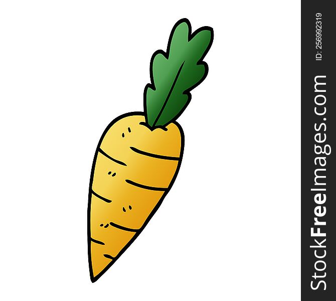 cartoon doodle organic carrot