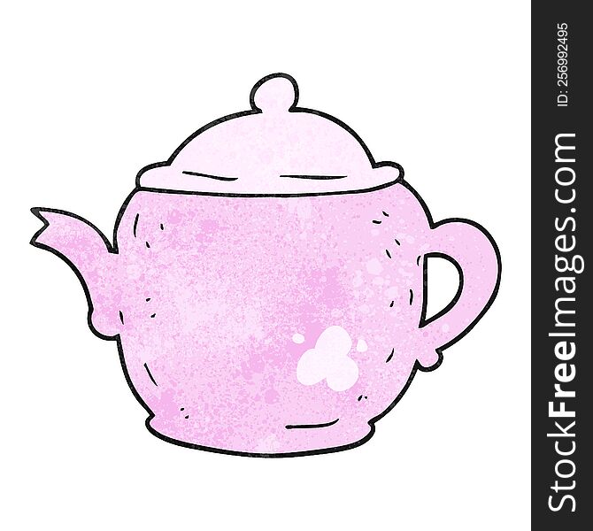 Textured Cartoon Teapot