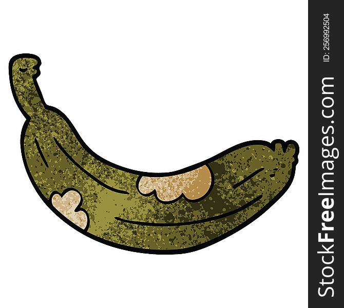 cartoon doodle rotten banana