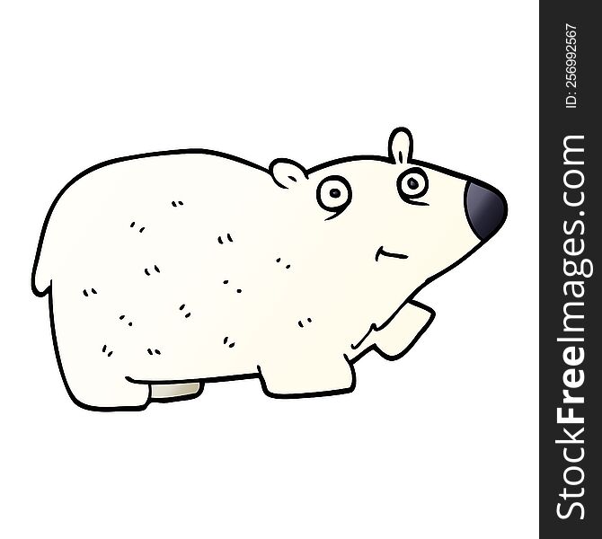 Cartoon Doodle Polar Bear