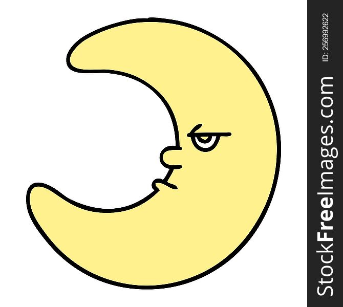 cartoon of a moon tired of looking down on this sad earth. cartoon of a moon tired of looking down on this sad earth