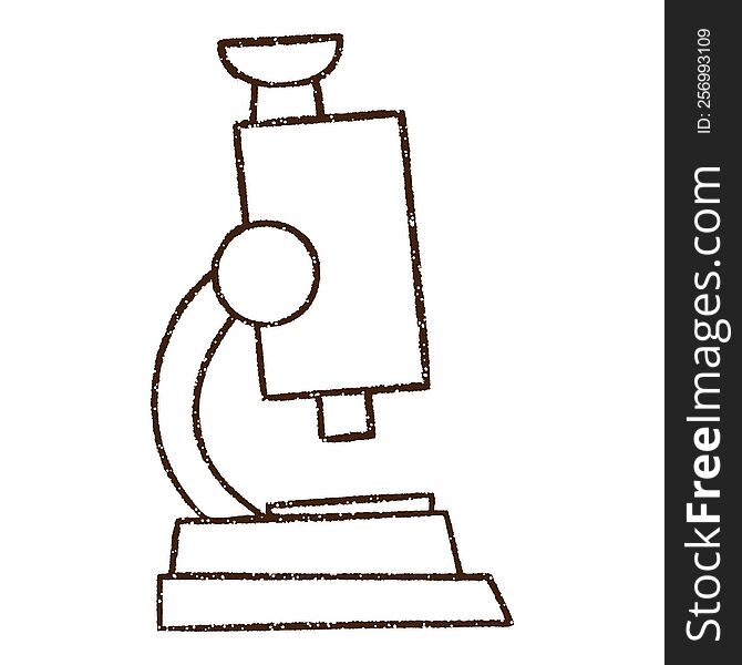 Microscope Charcoal Drawing