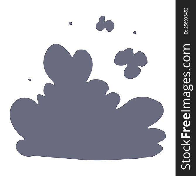 Flat Color Style Cartoon Cloud