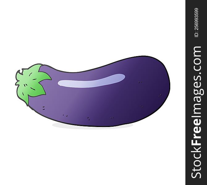 freehand drawn cartoon eggplant