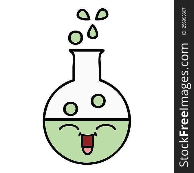 Cute Cartoon Test Tube