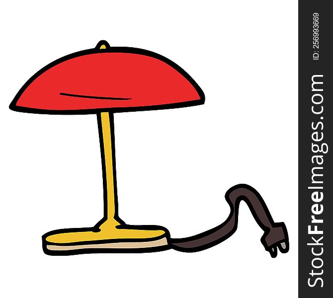 cartoon doodle desk lamp