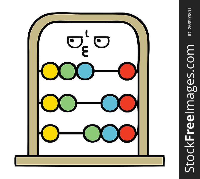 cute cartoon of a abacus. cute cartoon of a abacus