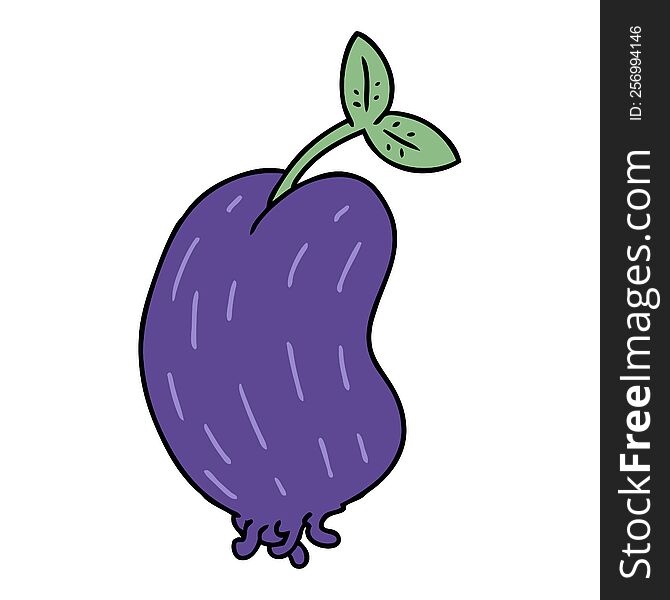 cartoon of a sprouting bean