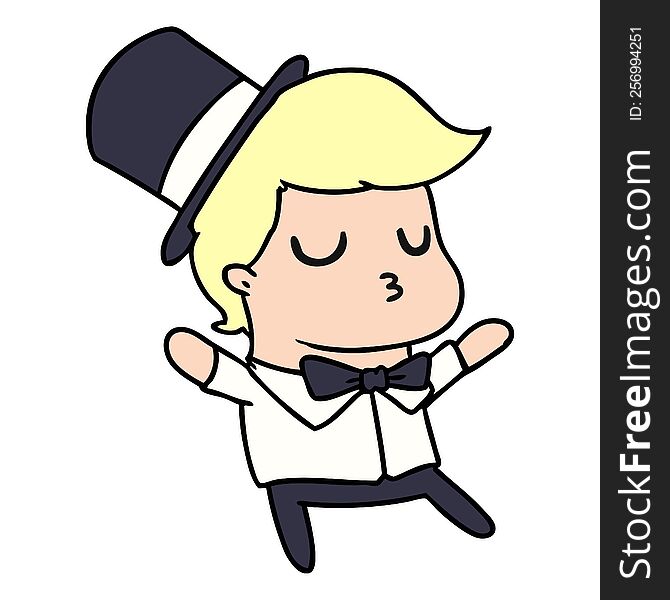 cartoon of kawaii cute prom boy