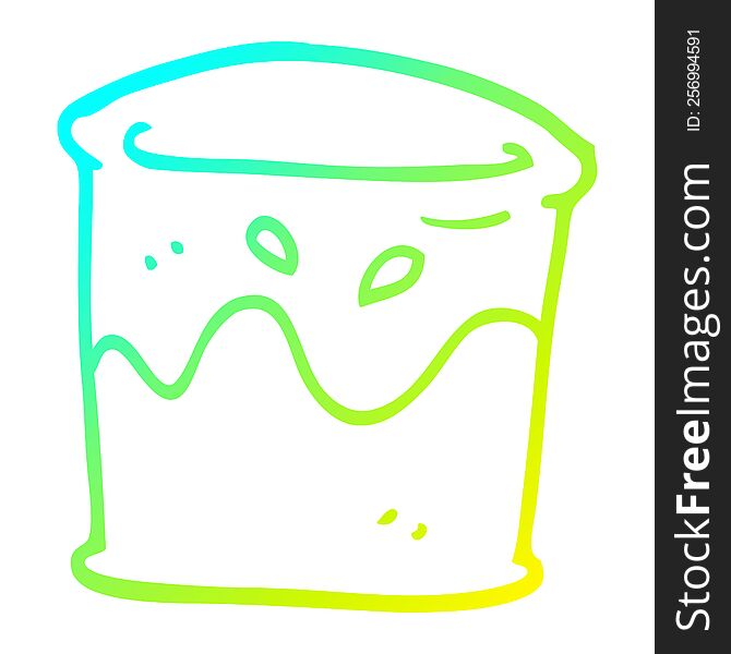 cold gradient line drawing of a cartoon drink in glass tumbler