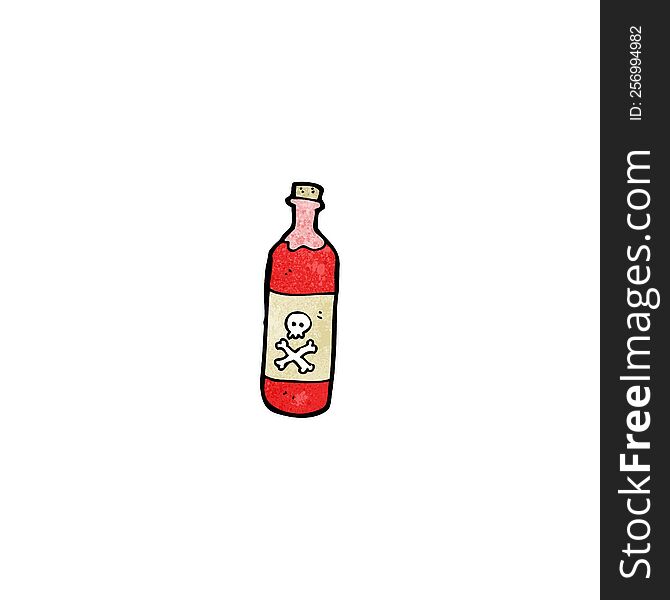 cartoon poison bottle
