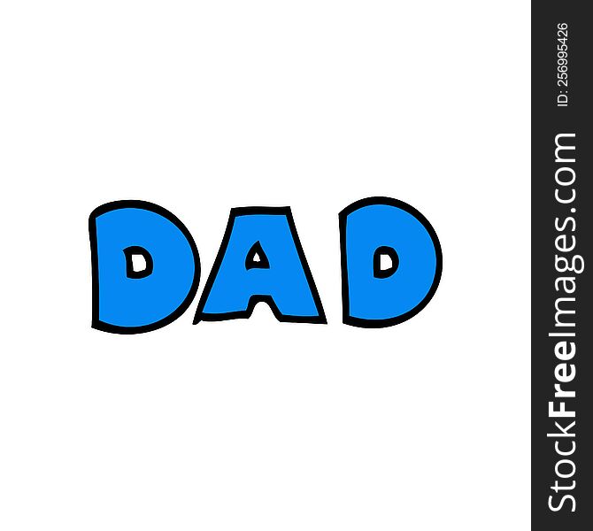 Cartoon Word Dad