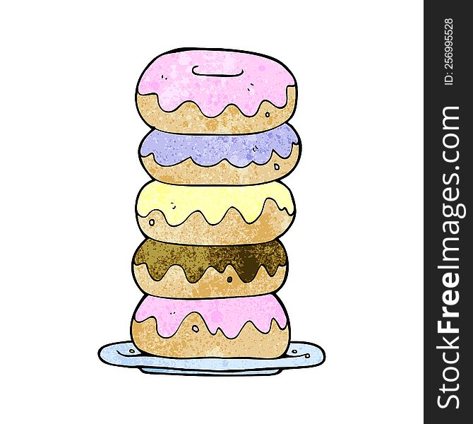 Cartoon Plate Of Donuts