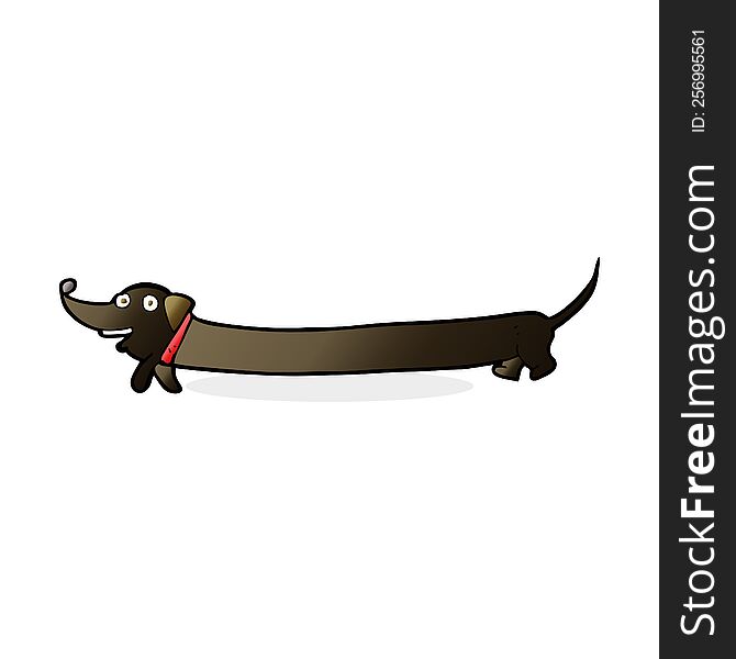 cartoon dachshund