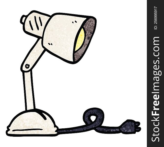 cartoon doodle desk lamp