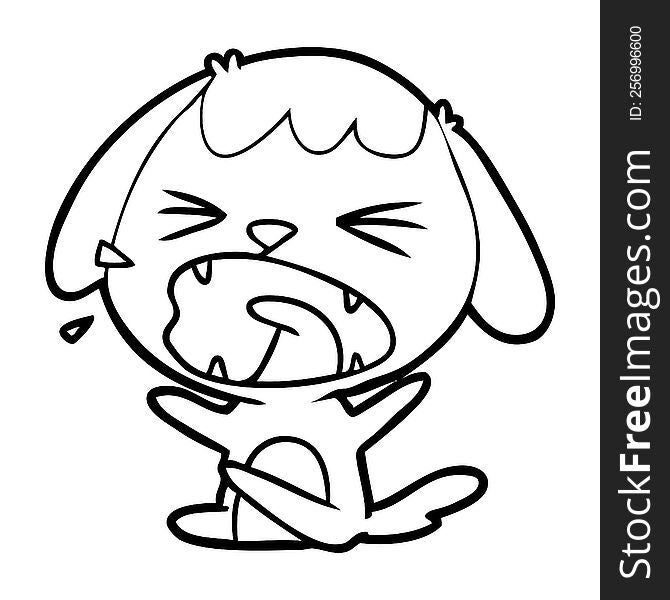 cute cartoon dog barking. cute cartoon dog barking