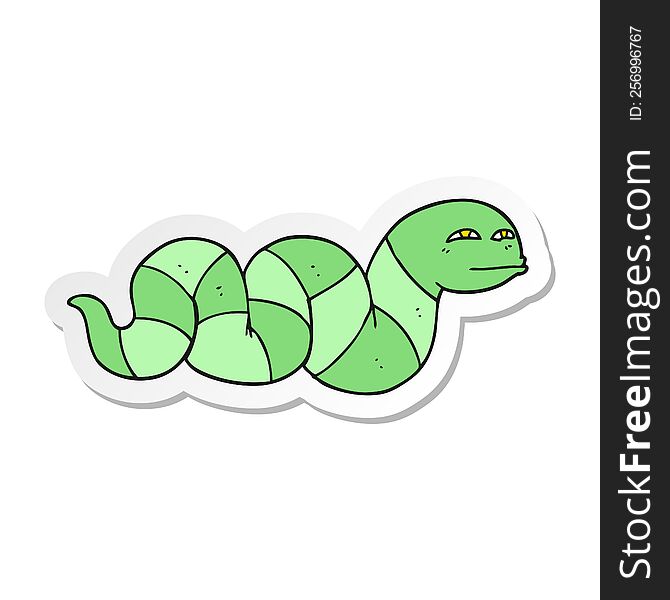 sticker of a cartoon snake