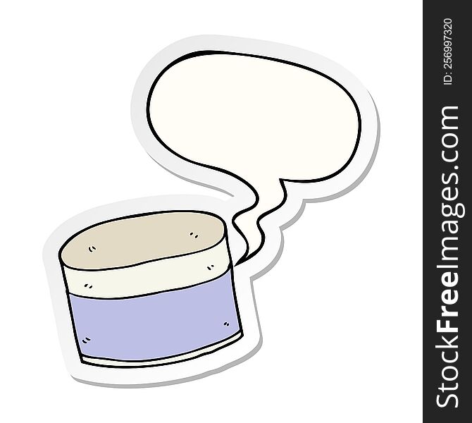 Cartoon Pot And Speech Bubble Sticker