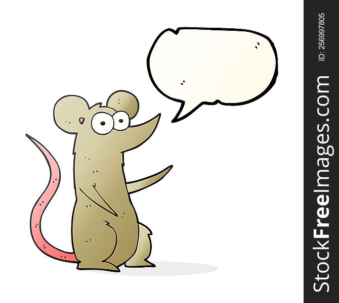 Speech Bubble Cartoon Mouse