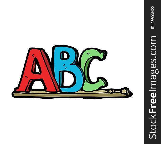 cartoon ABC letters