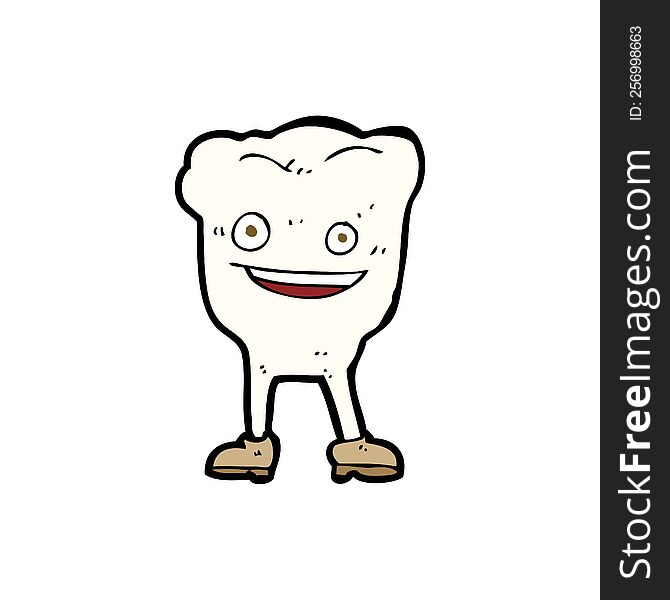 Cartoon Happy Tooth Character