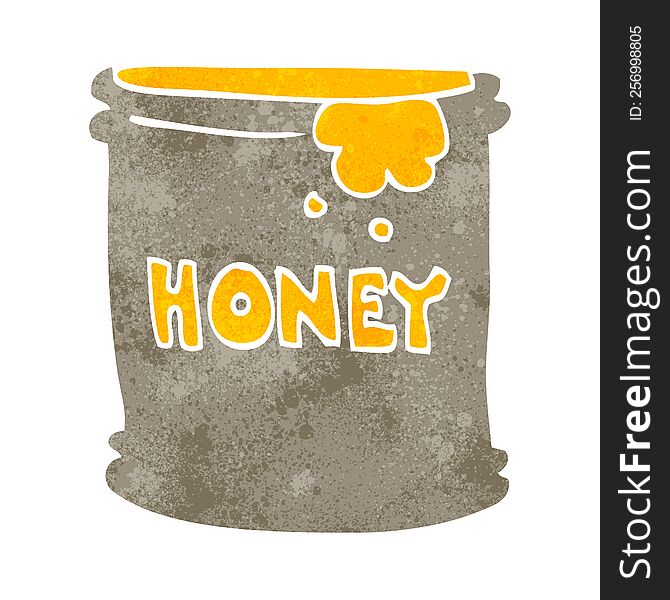 Retro Cartoon Honey Pot