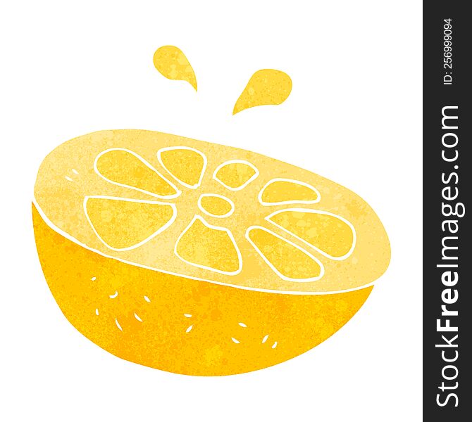 Retro Cartoon Lemon