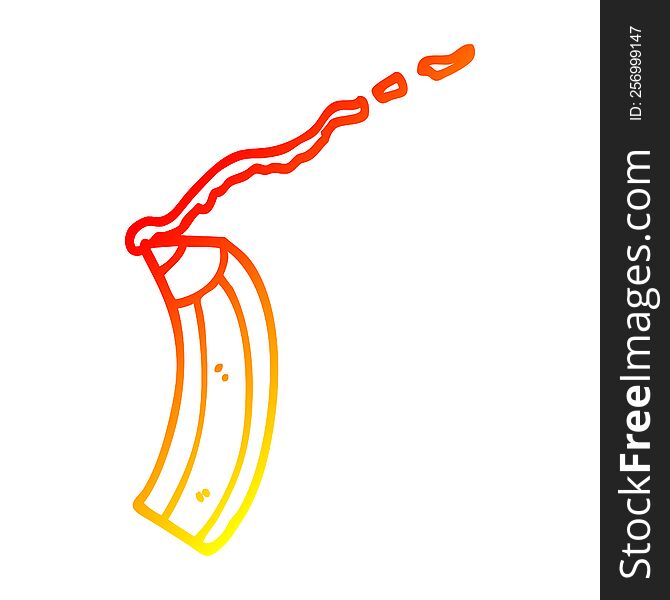 warm gradient line drawing of a cartoon colored pencil