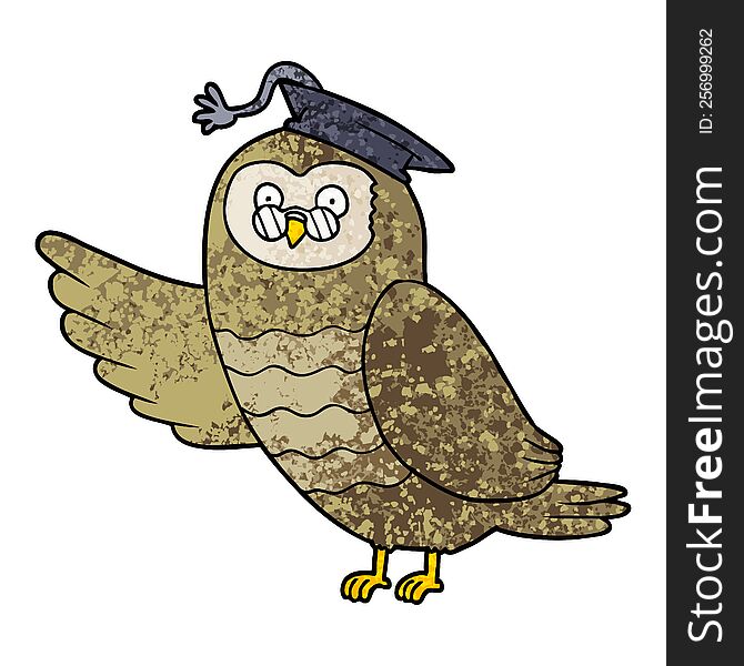 cartoon owl graduate. cartoon owl graduate