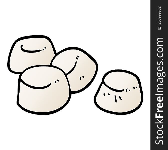 cartoon doodle tasty marshmallows