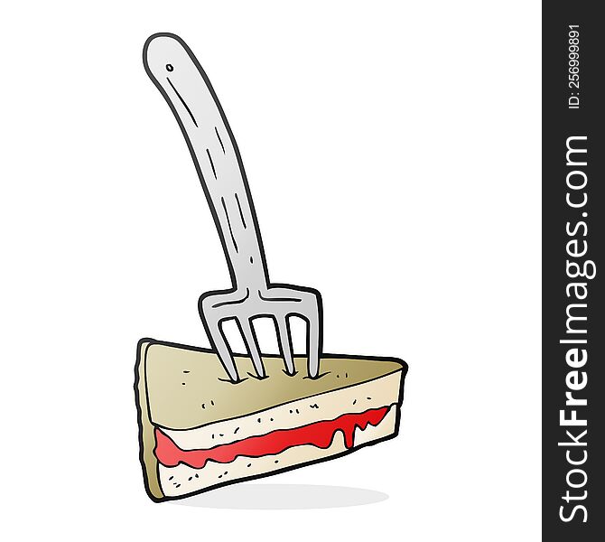 Cartoon Cake With Fork