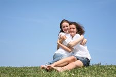 Two Girlfriends Royalty Free Stock Image
