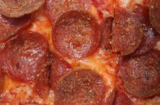 Closeup Of Pepperoni Pizza Royalty Free Stock Images Closeup Of Pepperoni Pizza Royalty Free Stock Images