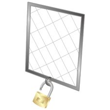 Cage Door With A Padlock Royalty Free Stock Images Cage Door With A Padlock Royalty Free Stock Images