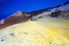 Sulphur On The Volcano Royalty Free Stock Photo Sulphur On The Volcano Royalty Free Stock Photo
