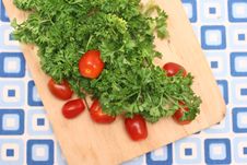 Parsley & Tomatoes Royalty Free Stock Photo Parsley & Tomatoes Royalty Free Stock Photo