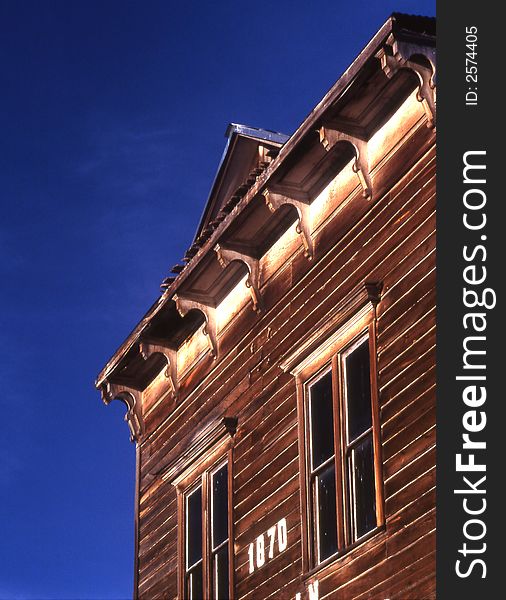 False front of old Ghost town building. False front of old Ghost town building.