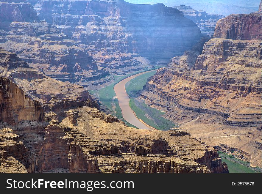 Grand Canyon and Colorado River in Arizona. Grand Canyon and Colorado River in Arizona