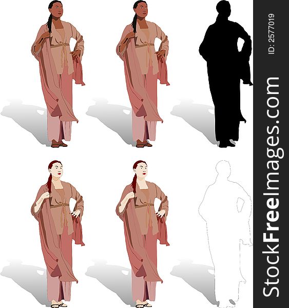 Different illustrations of Malaysian female model. Different illustrations of Malaysian female model