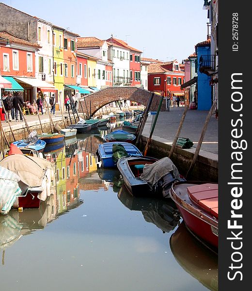 Venice colourful houses on Burano island, Italy. Venice colourful houses on Burano island, Italy