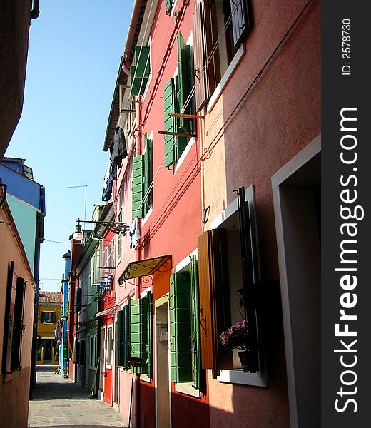 Colorful Houses Burano Venice